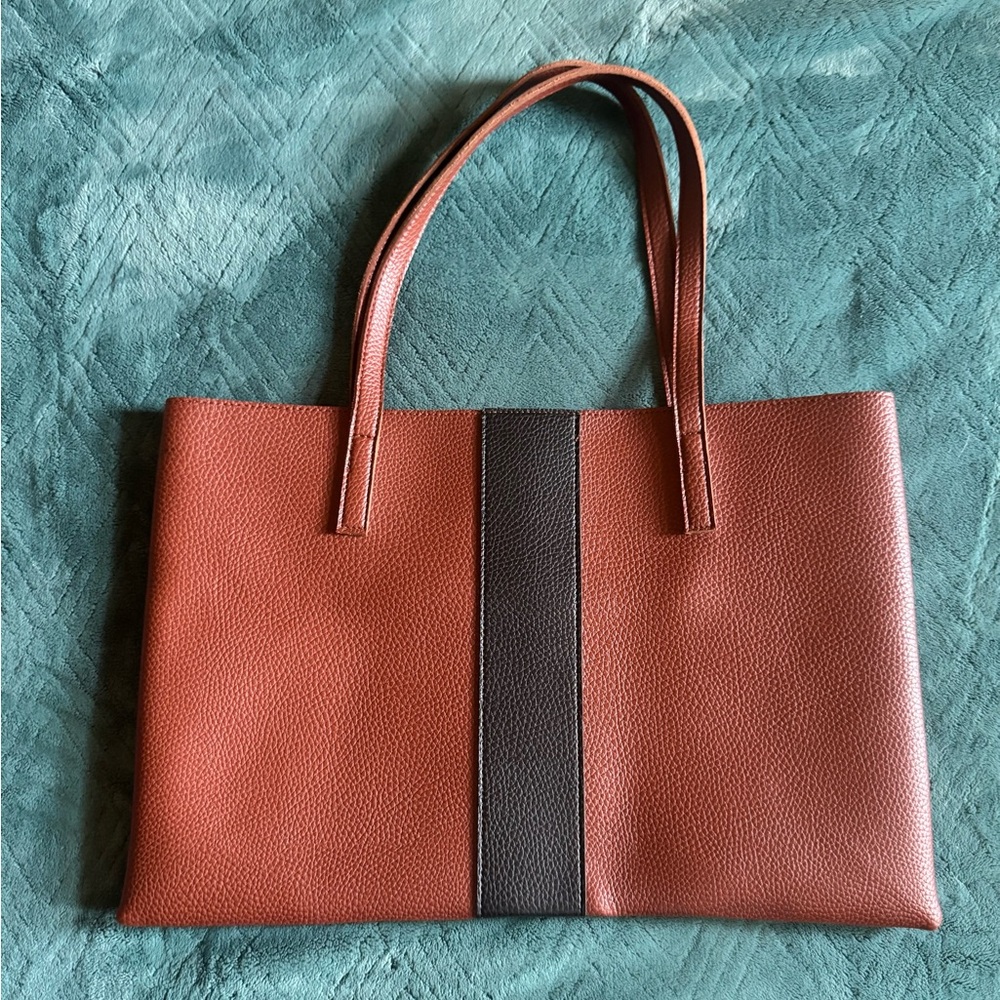Vince Camuto Brown and Black Tote Bag